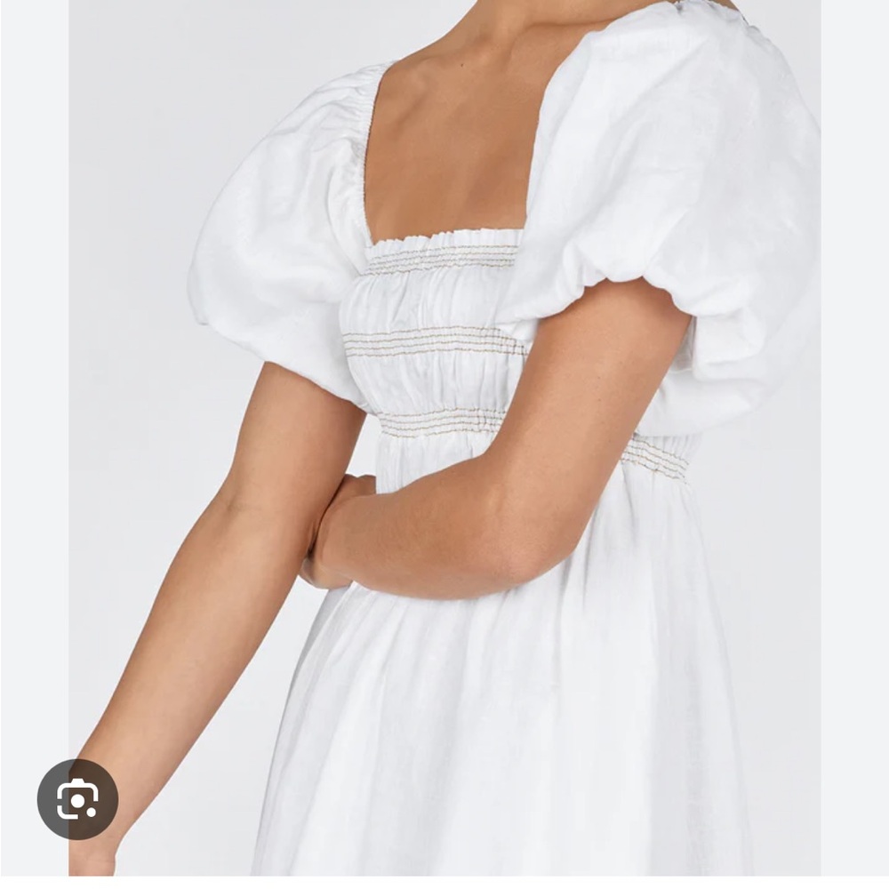 Dissh Bianca white linen dress